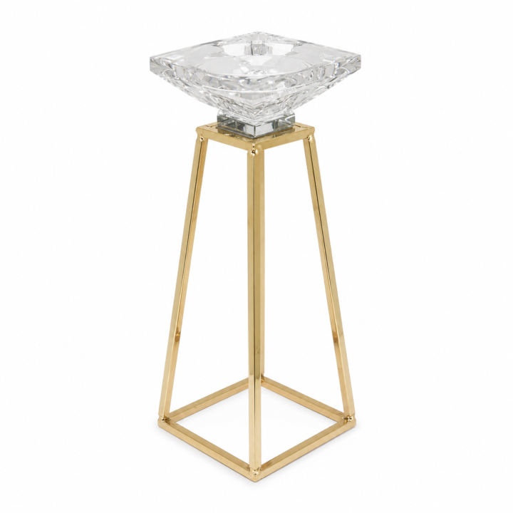 Crystal Pillar Candle Holder — Hikari
