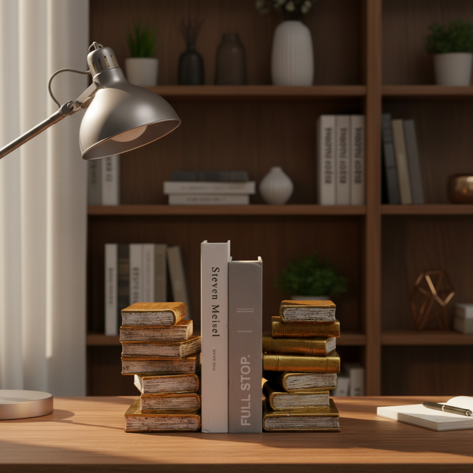 NUVTO Home NP1 Fukuro white owl bookends set