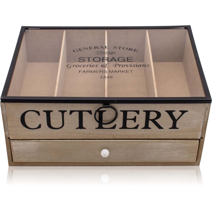 Wooden Cutlery Storage Chest for 24 Pieces — Ichi
