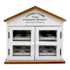 Kominka natural oak wooden egg house styled for kitchen counter storage
